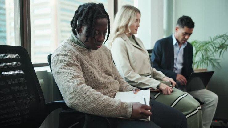 People waiting in the office