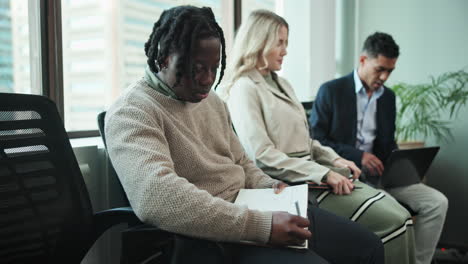 people waiting in the office