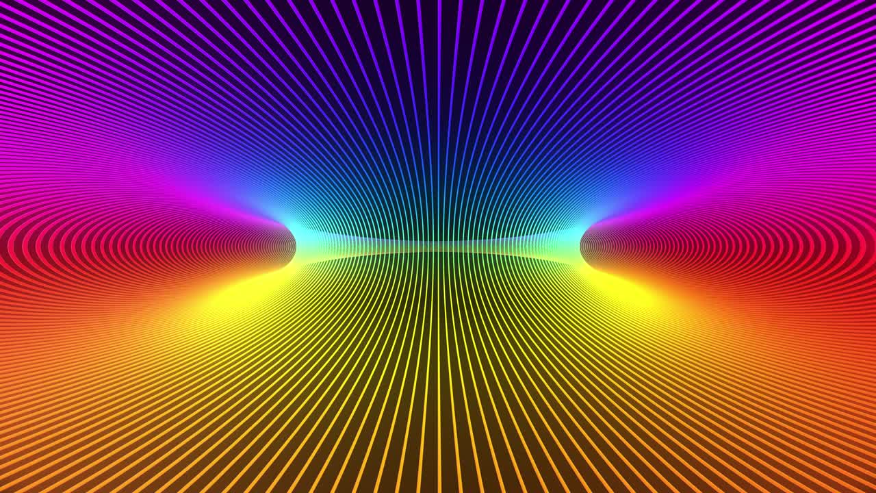 animación abstracta del arco iris. líneas brillantes.