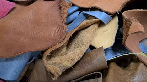 pieces of leather, details and texture, close shot