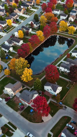 autumn colors in a suburban neighborhood