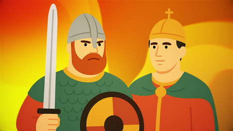 viking and king illustration