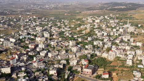aerial view of a densely populated middle eastern town
