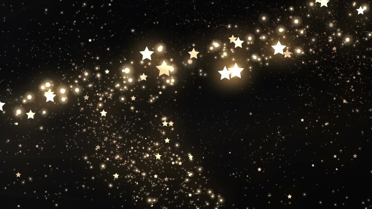 Animazione di zigzag di pixel blu, grigi e bianchi su una stella cadente su sfondo nero
