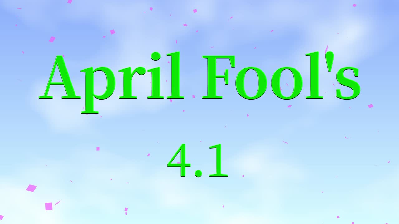 4월의 어리석은 영어 메시지 텍스트 애니메이션 모션 그래픽