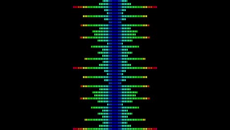 colorful wave lines. sound wave from equalizer. digital pulse wave concept. futuristic loop on black background. music colorful wave animation.