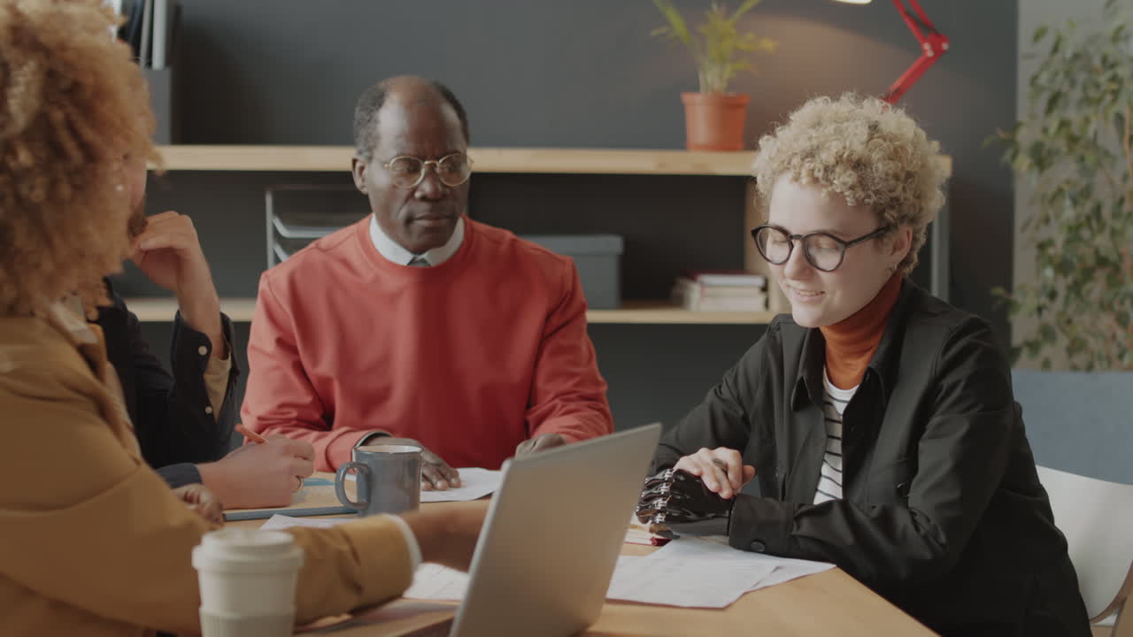 Diverse Team Meeting in an Office Setting