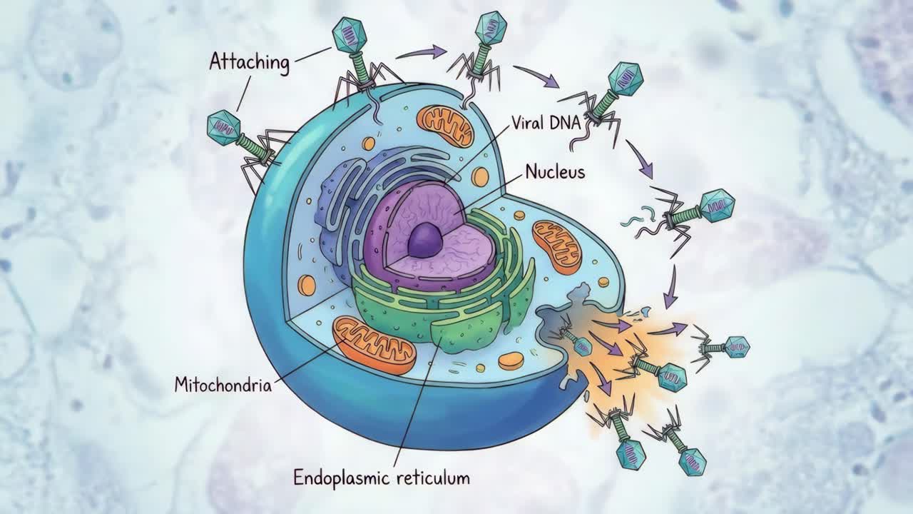 Processo di infezione cellulare