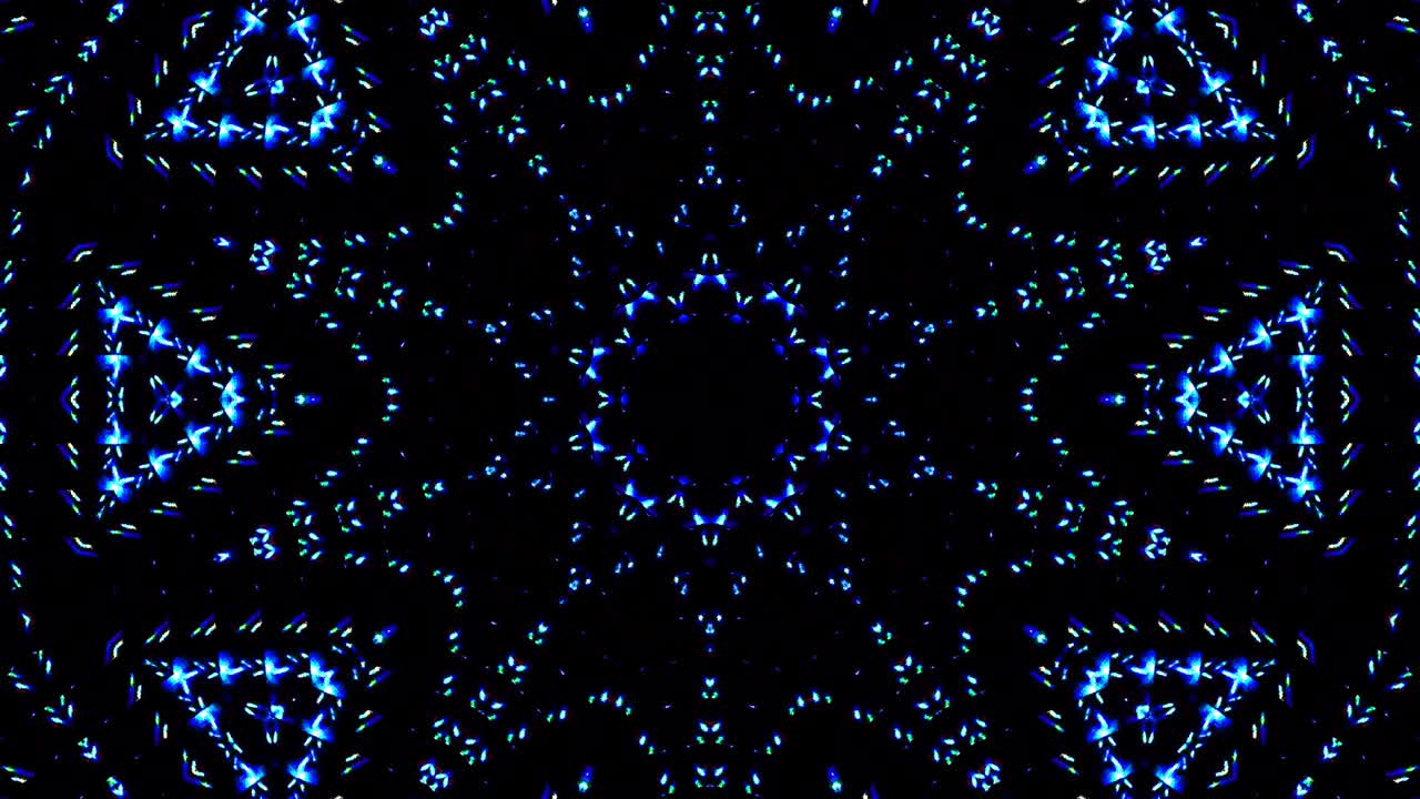 las líneas brillantes brillantes establecen un movimiento de onda azul, colorido, sobre un fondo negro