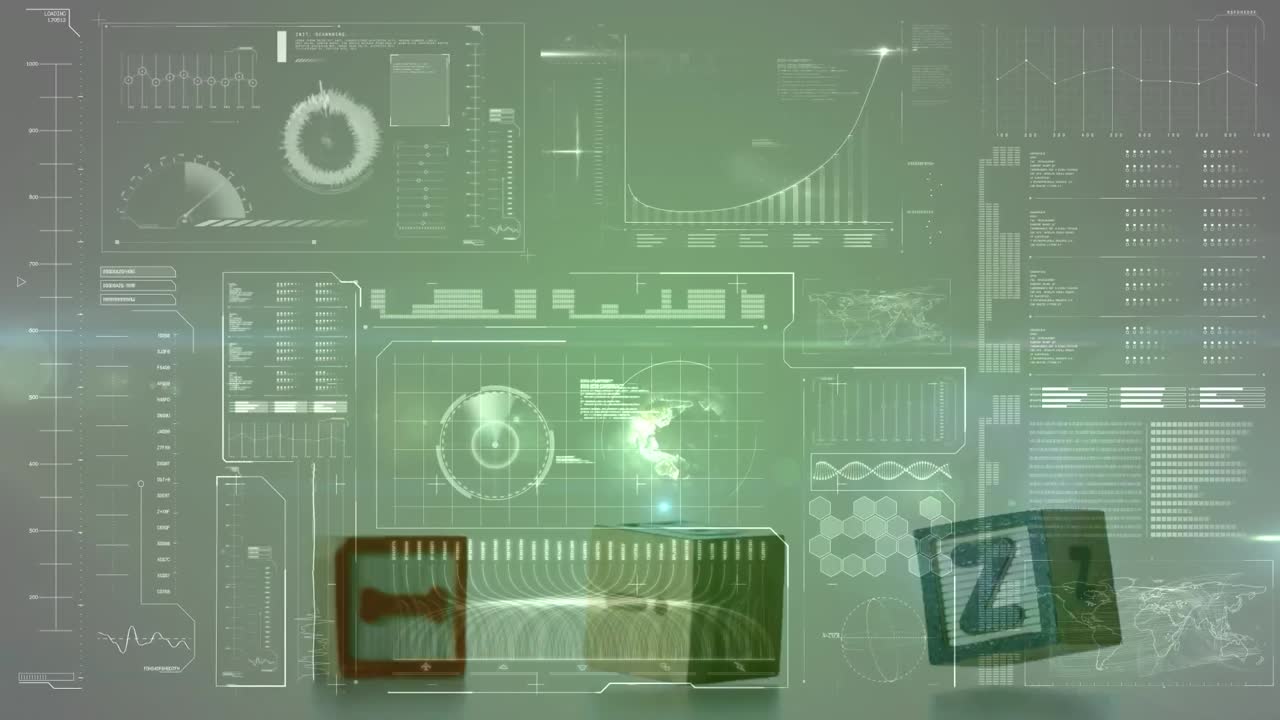 animación del procesamiento de datos sobre el texto viral