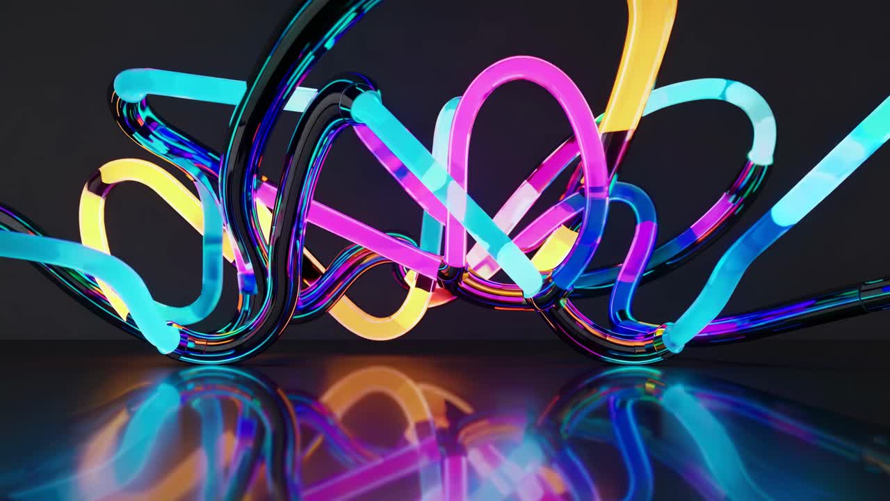 Abstract Linee luminose al neon