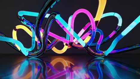 abstract neon light lines