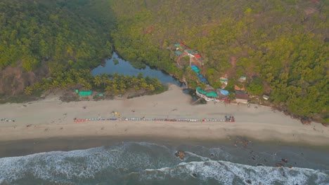 chapora beach day bird eye view