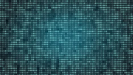 cyberspace futuristico astratto con codice binario, sfondo animato a matrice con cifre. codice di programmazione, mining cryptocurrency e bitcoin concept looped animation. sviluppo web, spazio virtuale