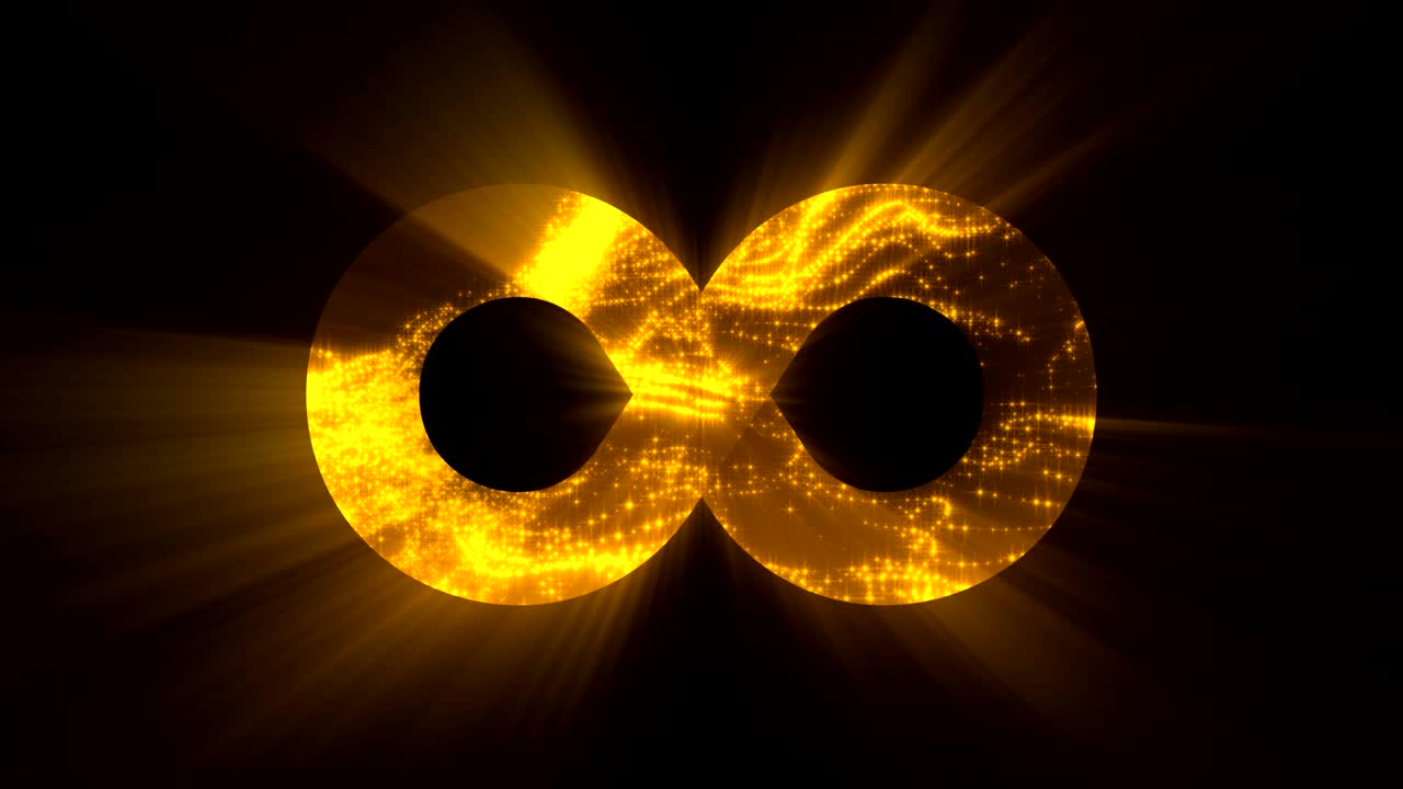 미래의 무한 기호를 가진 추상적인 배경 디지털 배경