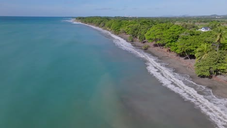 Playa-Palenque-Beach-Of-The-Caribbean-Sea-In-The-Dominican-Republic,-Province-of-San-Cristobal