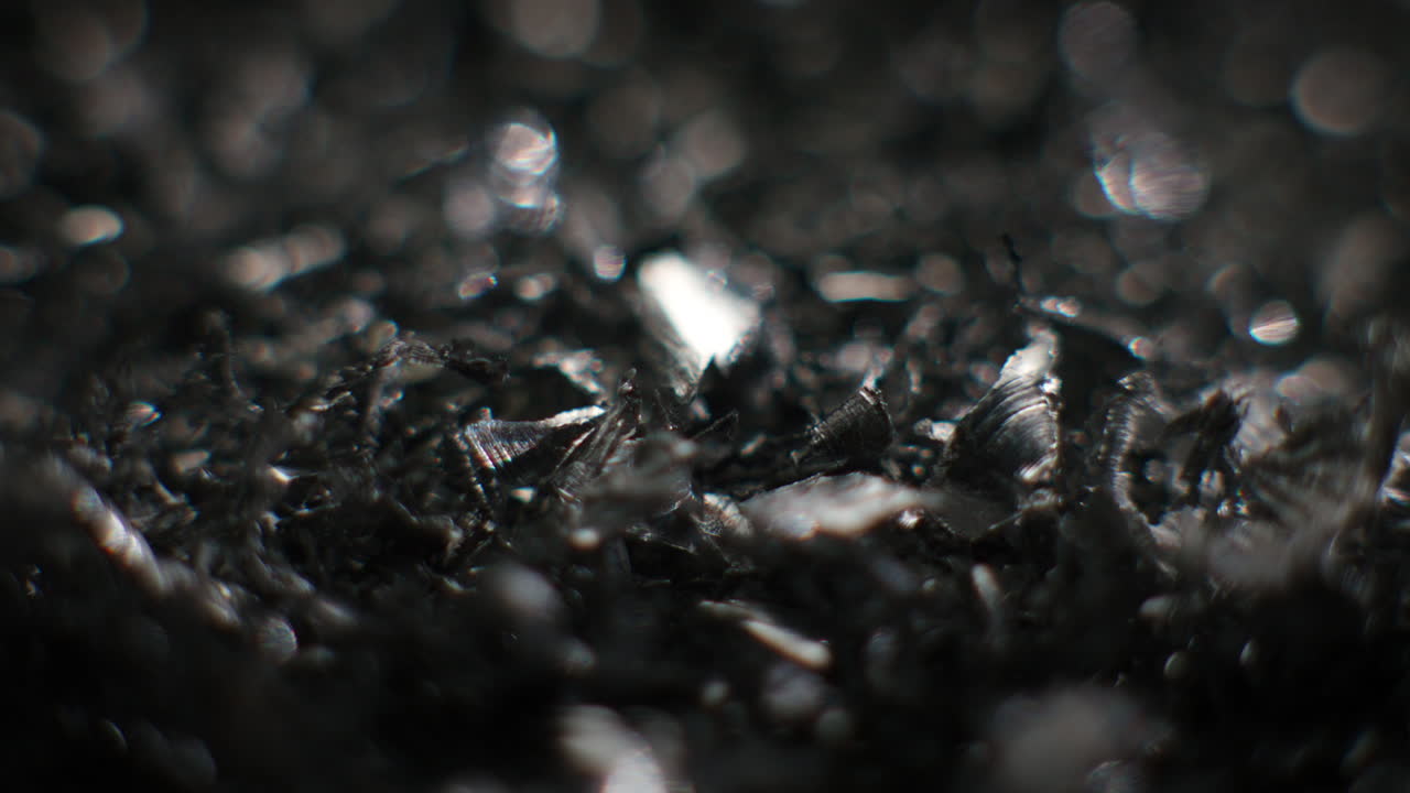 Metal fillings close-up shot