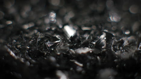 metal fillings close-up shot