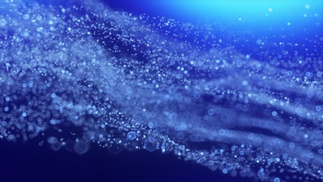 onda digital abstracta de partículas y fondo abstracto azul, animación cibernética o fondo tecnológico.