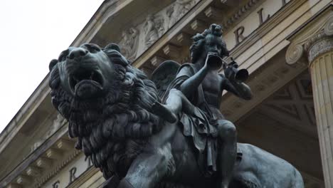 lion statue exterior shot of konzert concert house in berlin germany