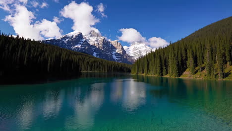 clear turquoise water landscapes: mountain lake views and underwater scenes