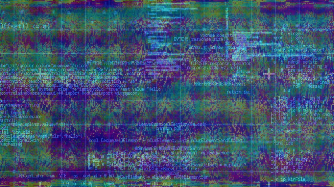 Animation of screen with data processing on stripes in seamless loop