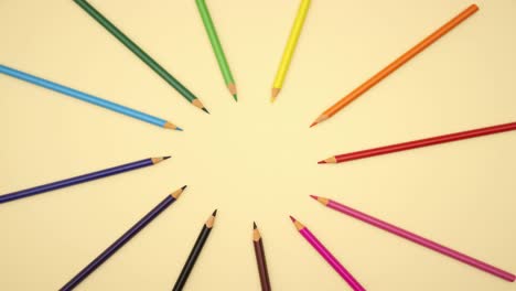colorful pencils goes around