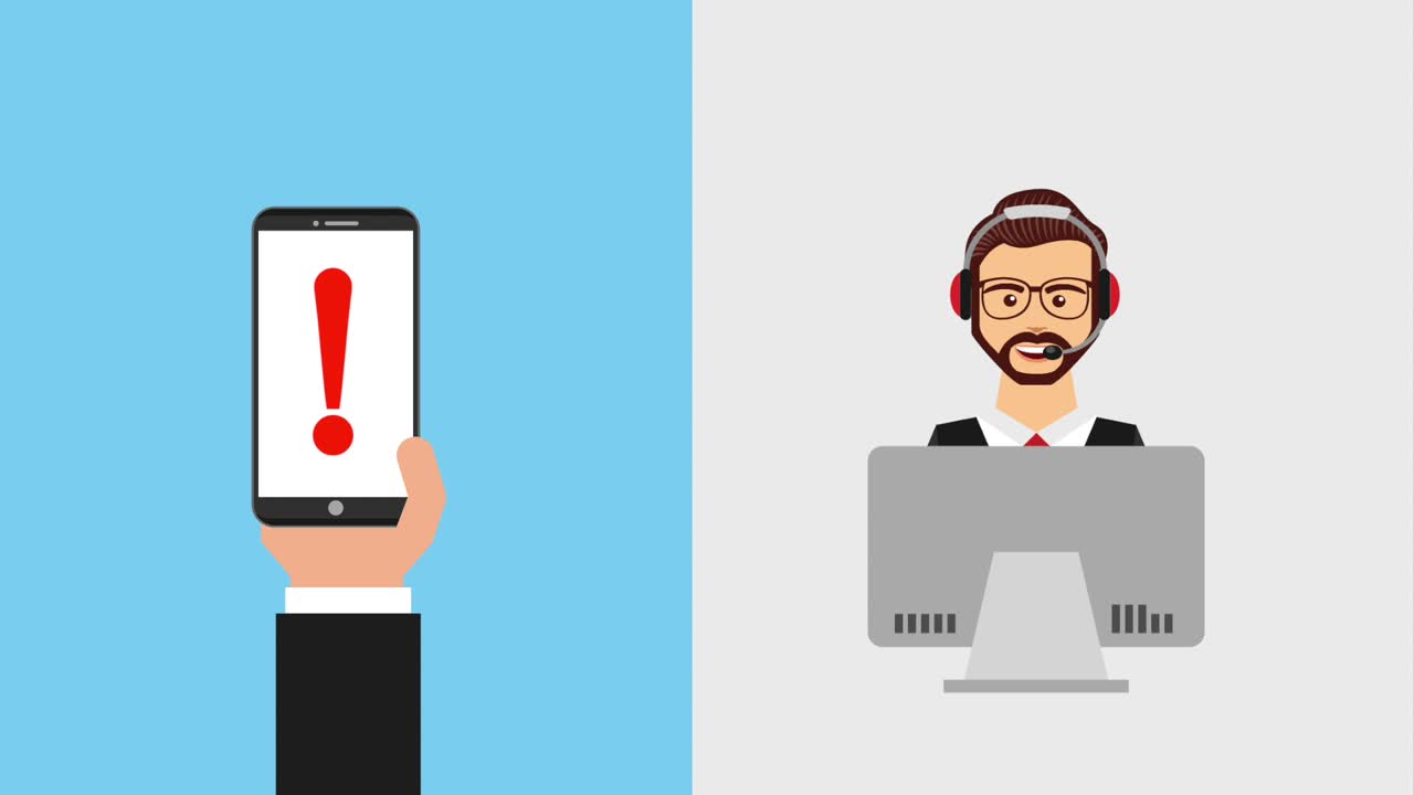 customer service animation hd