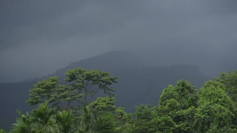 在季风期间,北孟加拉的风景或山景变得美丽-1