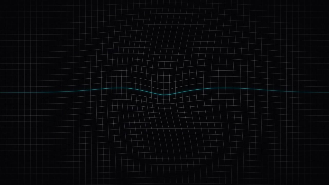 Abstract Digital Grid Background with Moving Wave Distortion