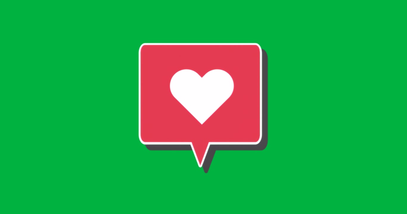 Designer colocando distintivo de notificação de aplicativo social em fundo transparente, com ícone de coração flutuante