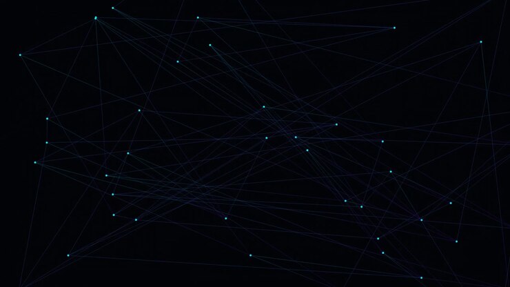 Abstract Digital Network Connection with Glowing Nodes and Lines