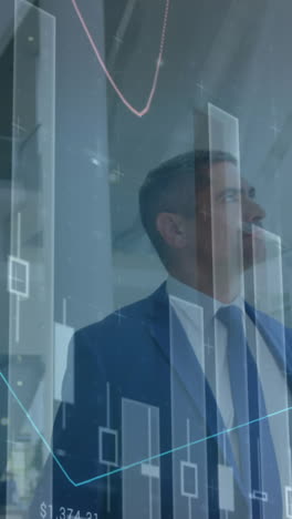 animación del procesamiento de estadísticas sobre el empresario