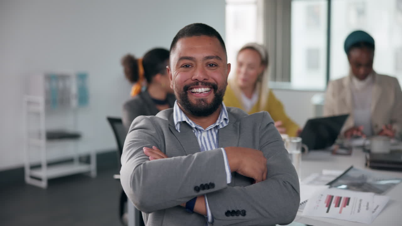 Successful Business Team Meeting in Modern Office