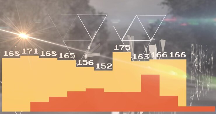 Animation of data processing over road
