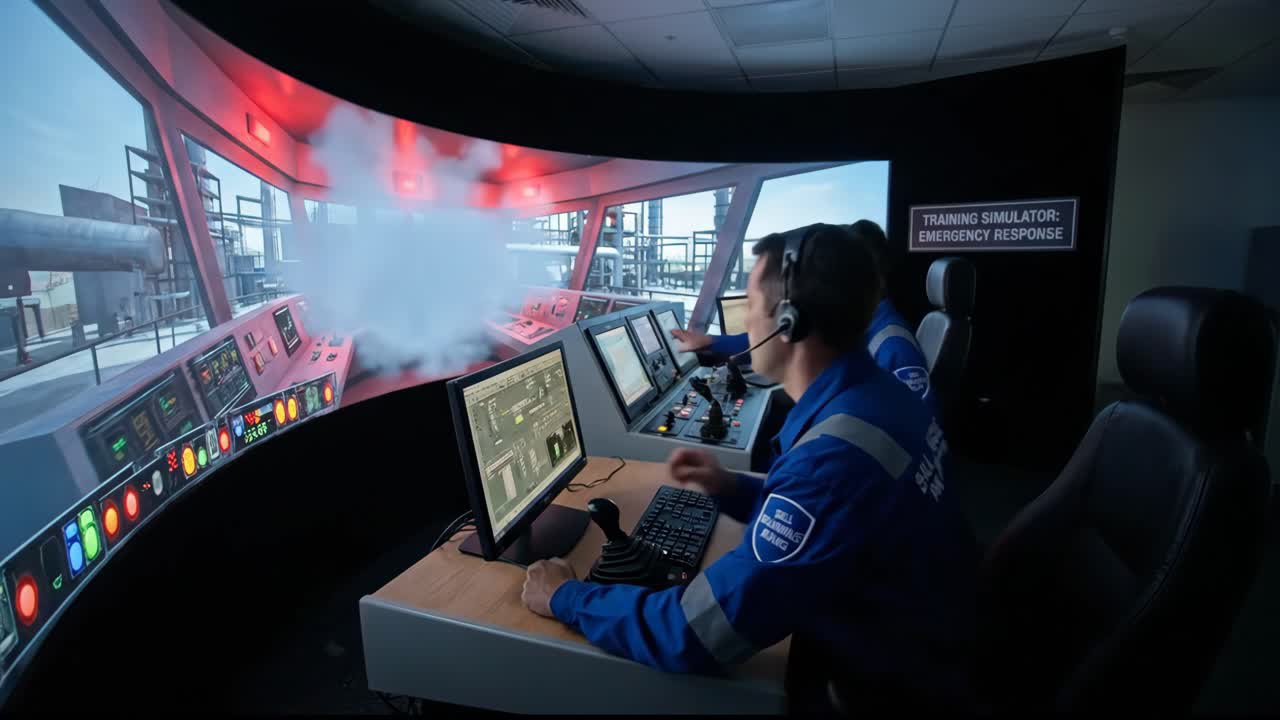 Engineers Training for Emergency Response in Industrial Simulator