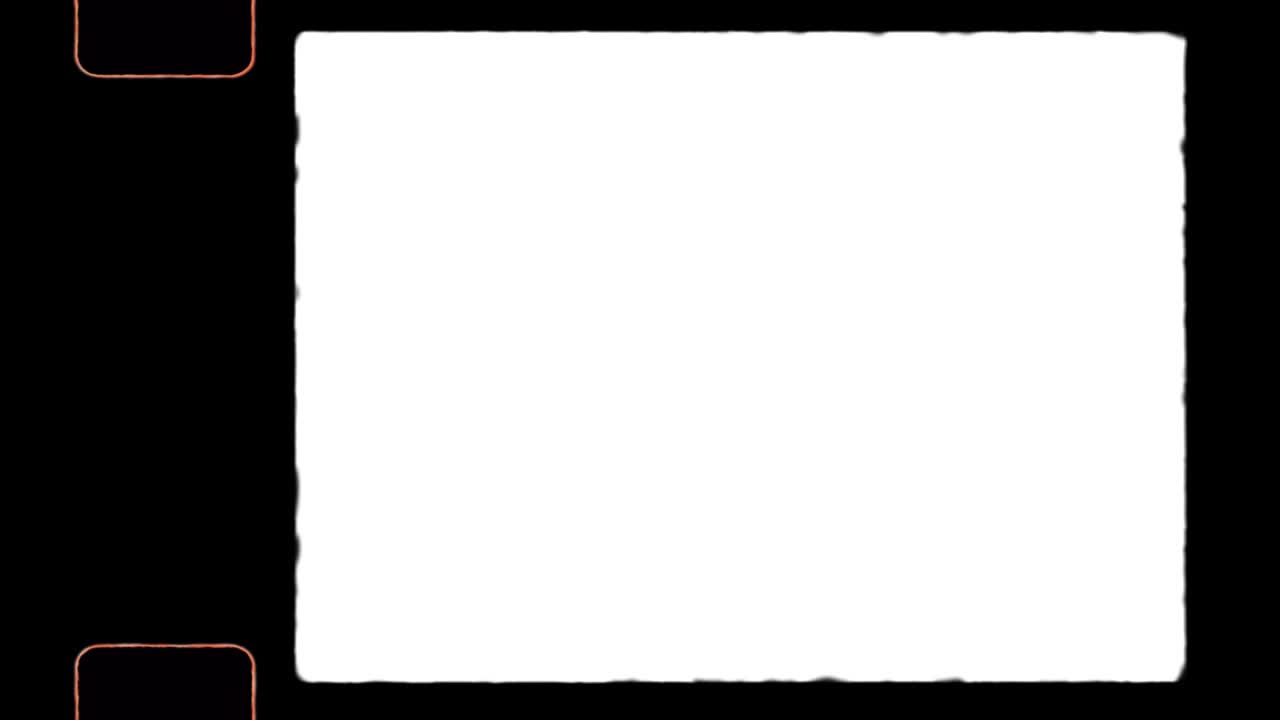 4k 정통 16mm 필름 프레임과 스프로켓 구