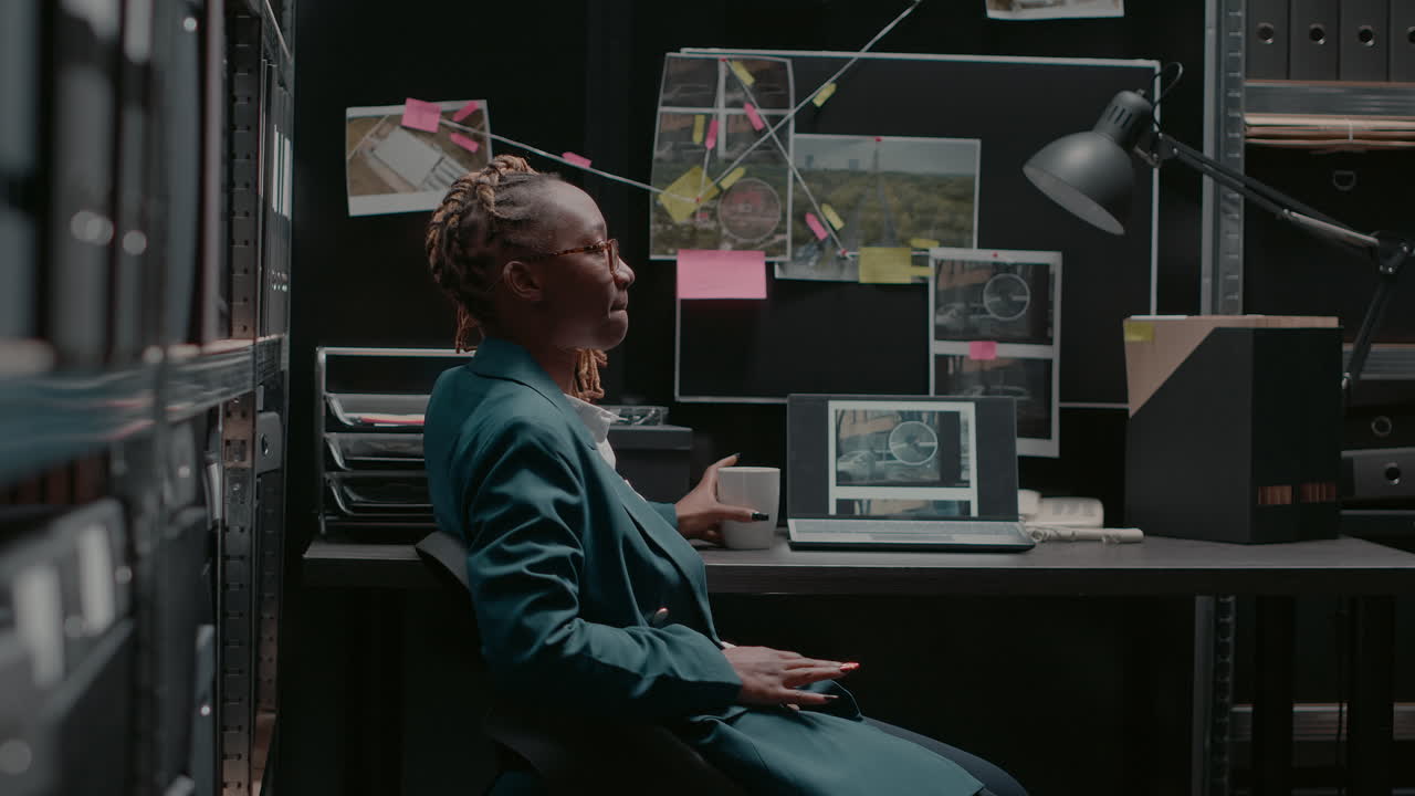 Detective Working in Office