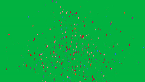 Animación-De-Confeti-Multicolor-Cayendo-Sobre-Fondo-Verde