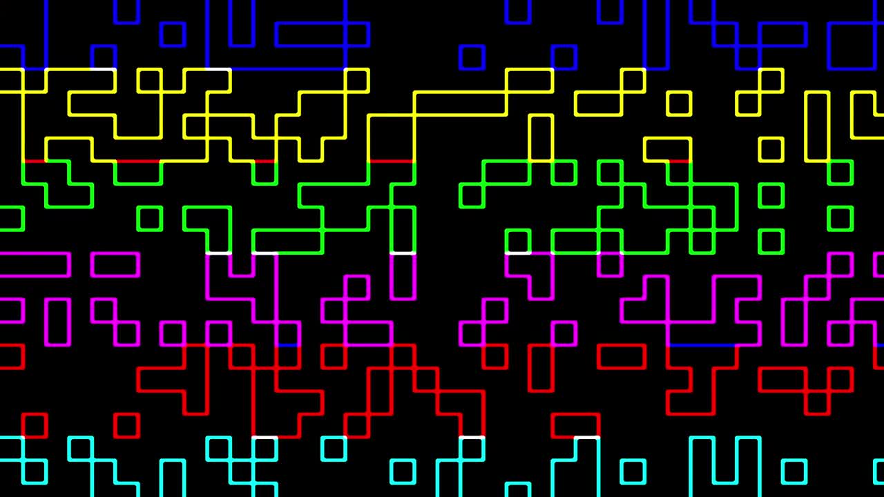 señal de cuadrados digitales multicolores