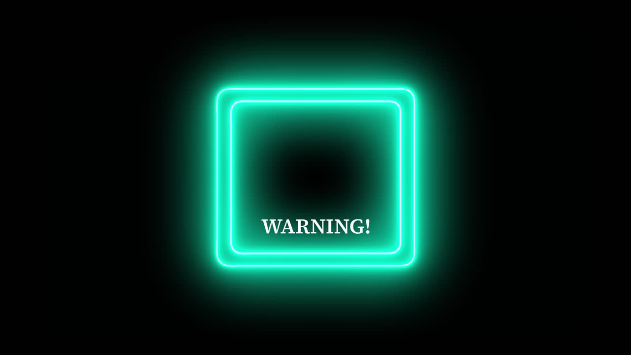 señal de advertencia de neón