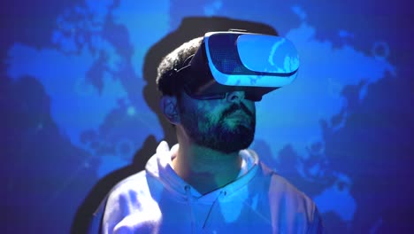 concepto de recorrido virtual con gafas vr