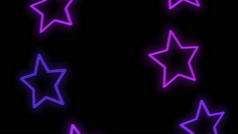 purple stars pattern with neon light