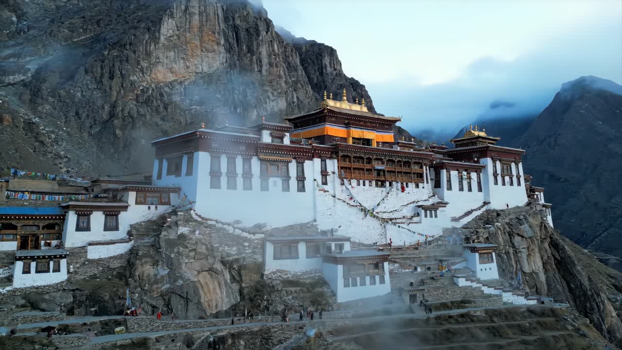 Picturesque Monastery in the Mountains