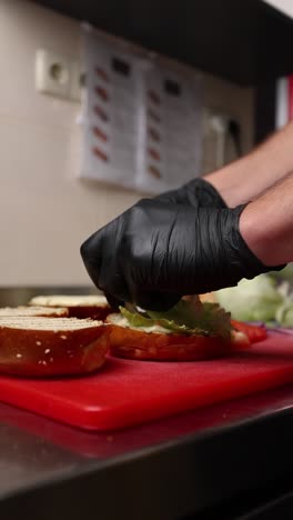 preparing delicious burgers