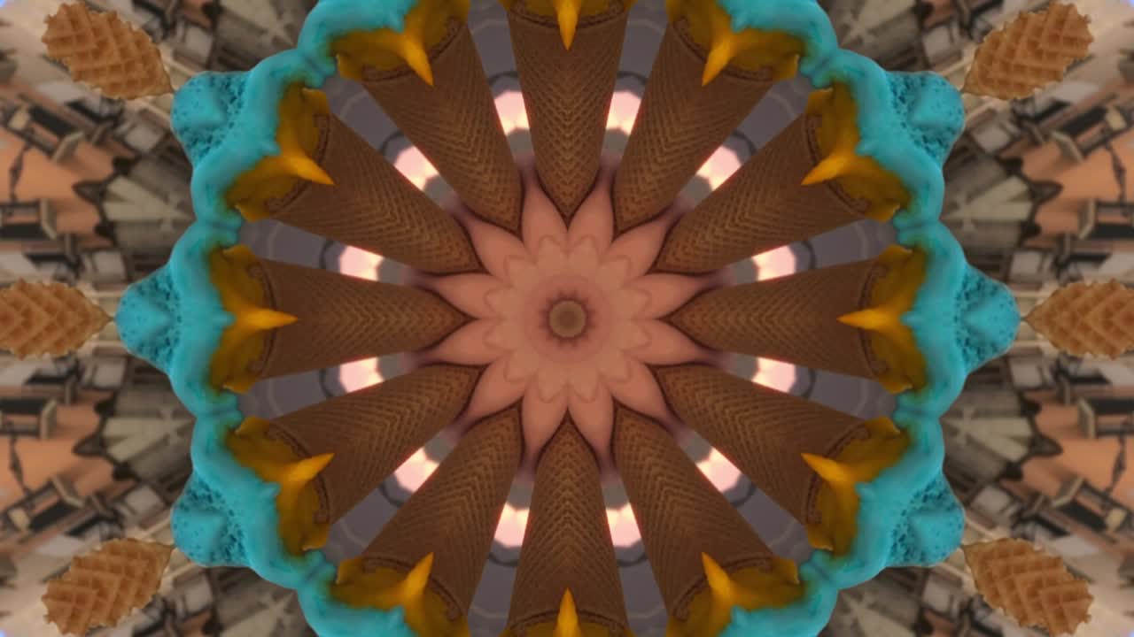 Abstract composition kaleidoscope