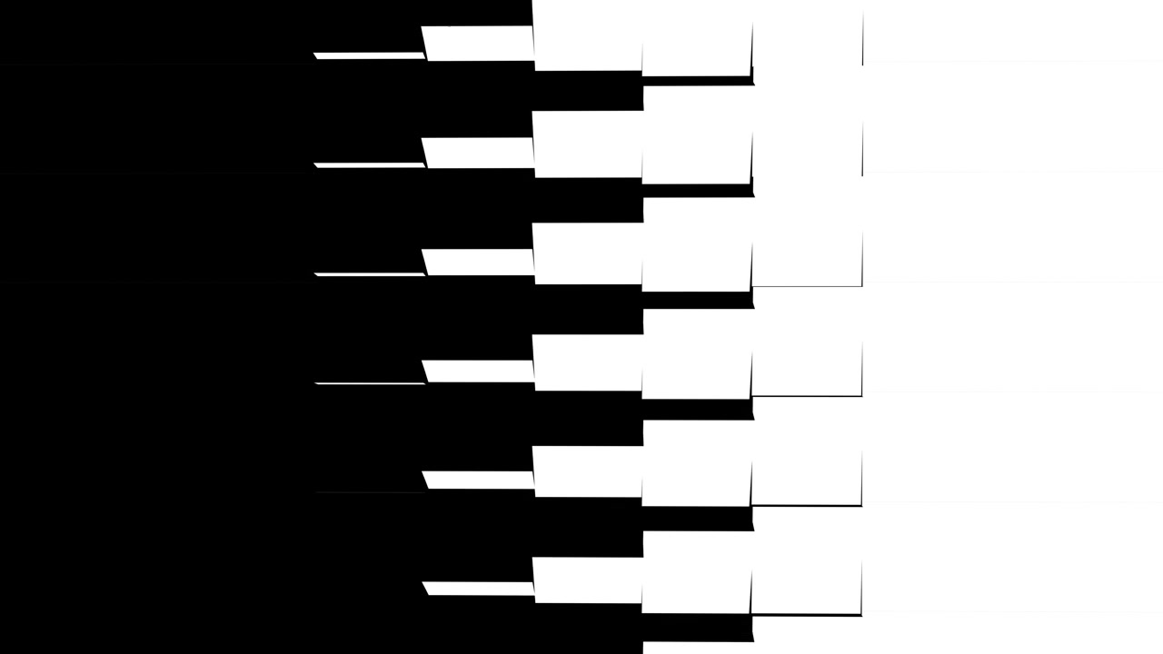 Abstract Transition Effect with Moving Black and White Rectangles