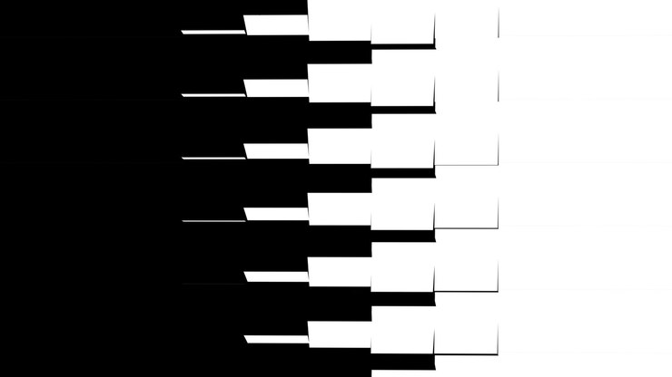 Abstract Transition Effect with Moving Black and White Rectangles