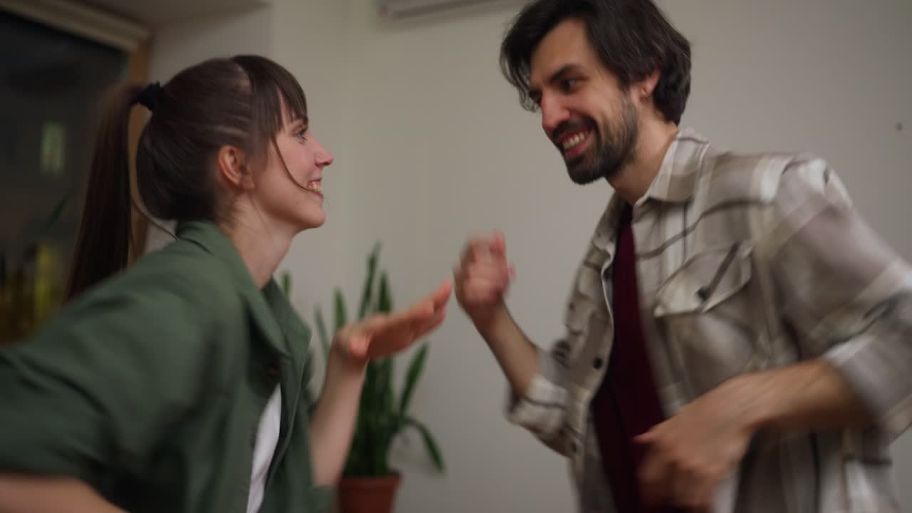 A couple having fun together