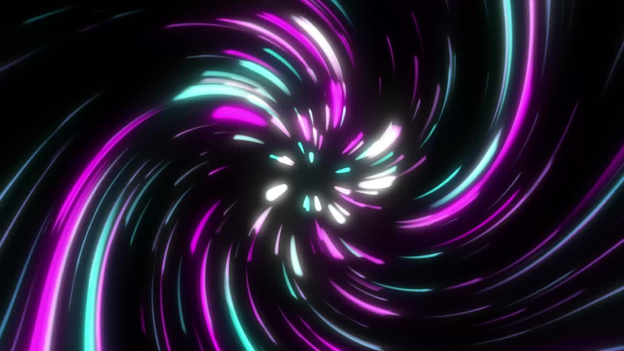 Glowing neon lines abstract looping background 4k